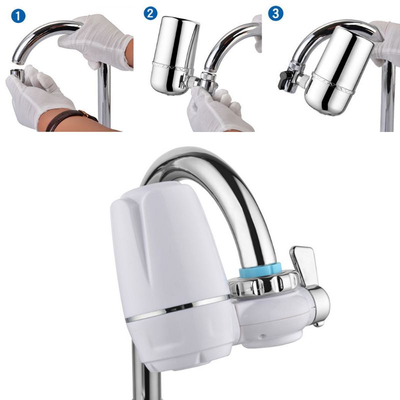 Filtre à eau purificateur lavable percolateur en céramique pour la maison cuisine robinet d'eau robinet rouille bactéries outils d'élimination U1JE