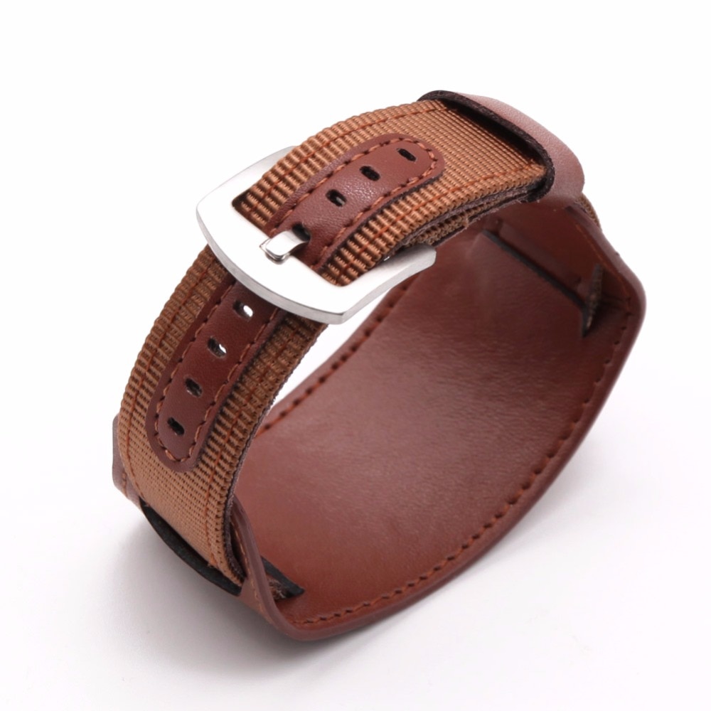 Bumvor nylon urrem urremme rustfrit stål læderrem 18mm 20mm 22mm 24mm urtilbehør mænd kvinde