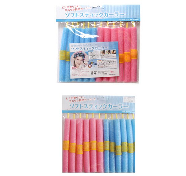 12Pcs Zachte Spons Foam Hair Curler Roller Curlring Styling Salon Kapper Kappers Hairstyling Twist Gereedschap