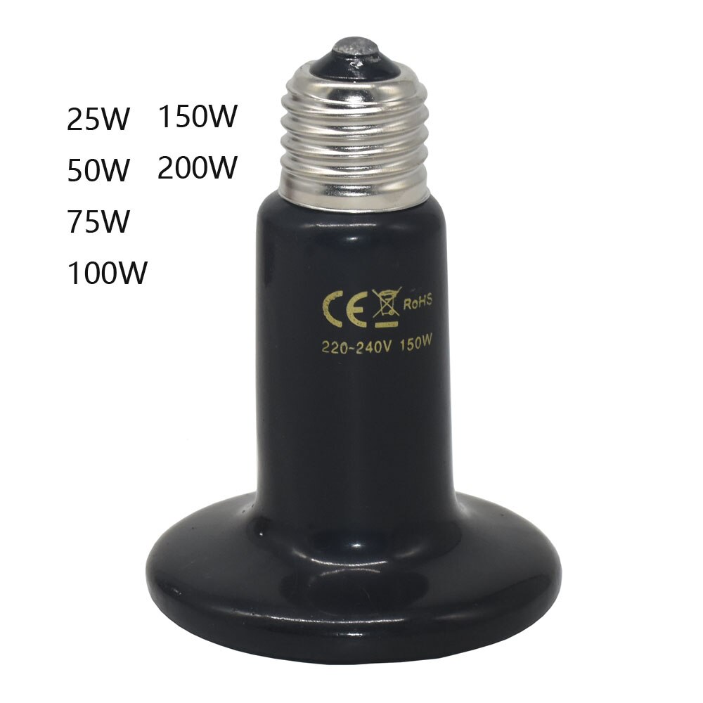 9 Pcs Ceramic 220V heating lamp Chick Tortoises Lizard Spider Pet heat lamp Hedgehog Reptile heater 25W-200W