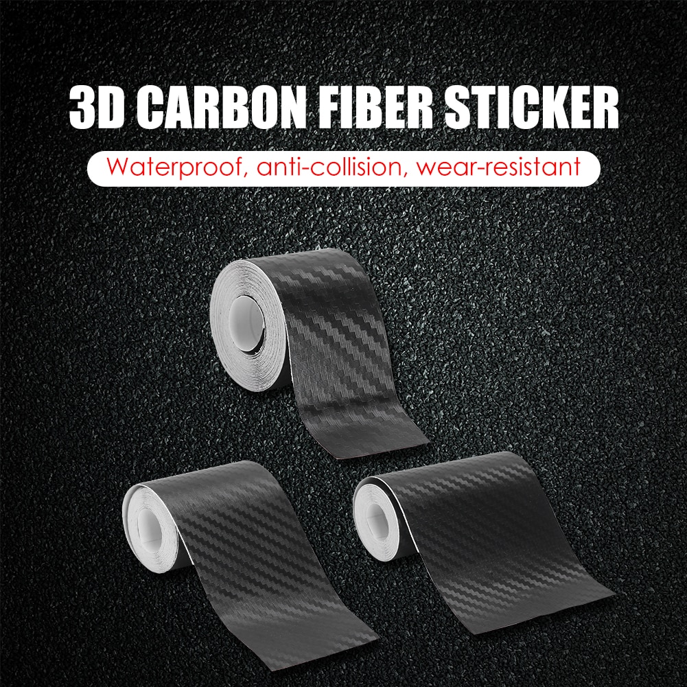 5D Nano Carbon Fiber Auto Sticker Protector Strip Diy Instaplijsten Rand Anti-kras Auto Body Tape Waterdichte Bescherming Film