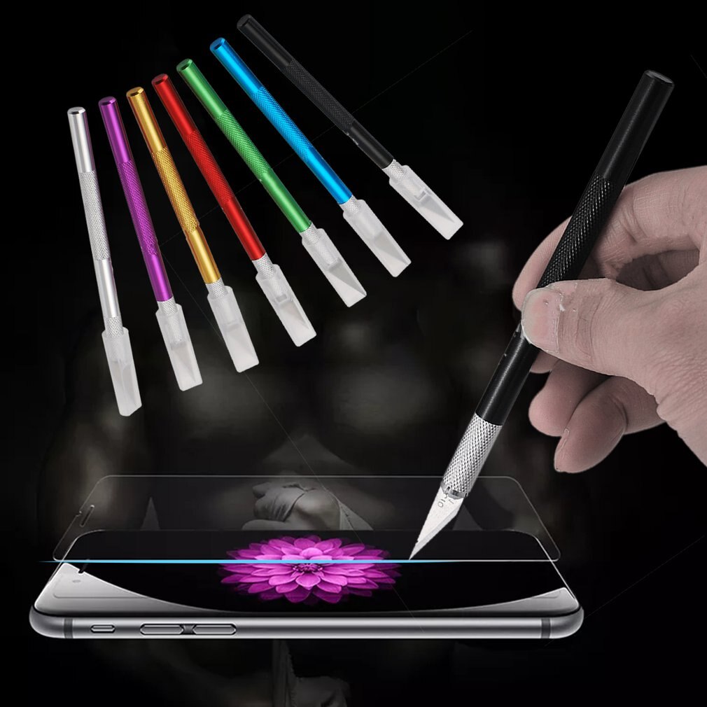 5- teiliges set mit klingen, gravurmesser, rutschfestem metallskalpell, werkzeugset, cutter, bastelmesser, handy-pcb-reparatur, diy-handwerkzeug