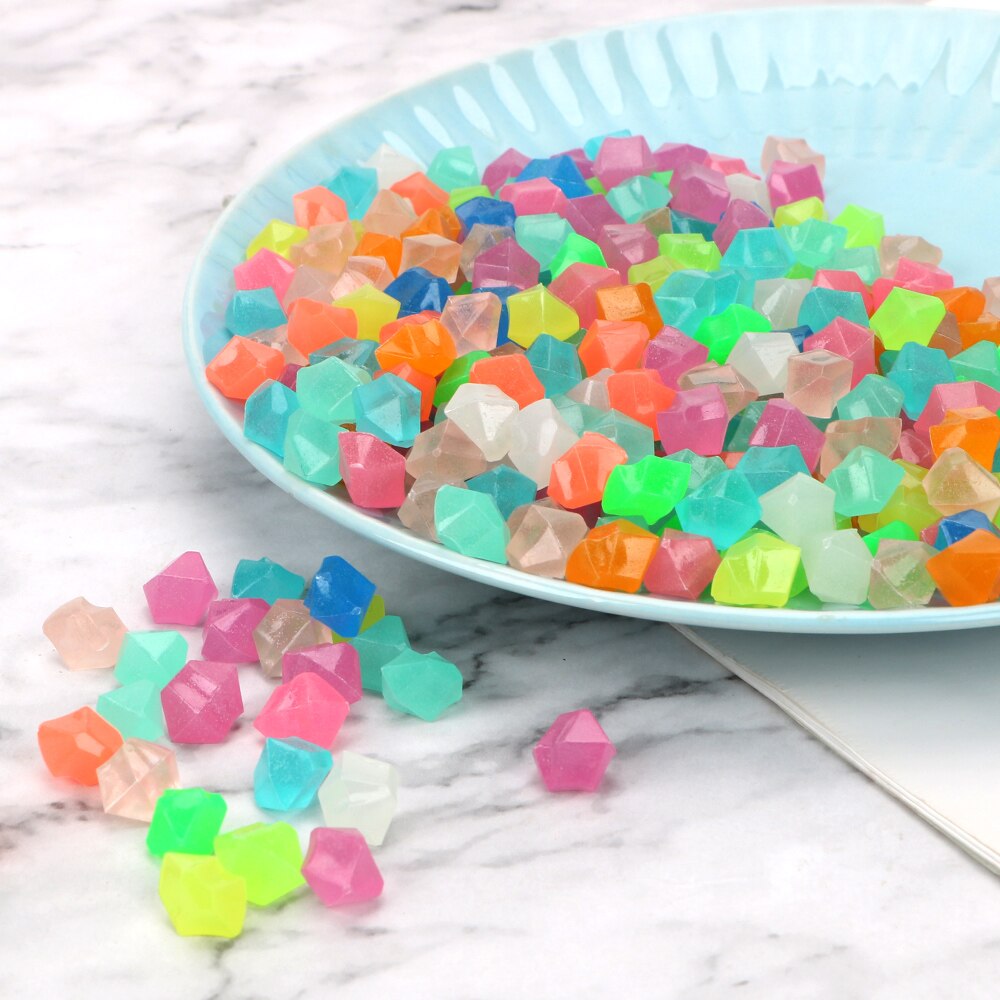 HILIFE Resin Glowing Pebbles Gravel Luminous Stone 200-300 Piece/Pack Artificial Cobblestone 14mm Garden Decoration