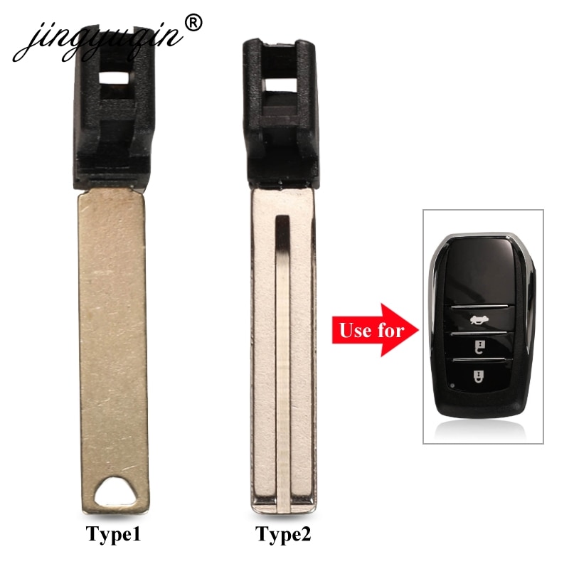 jingyuqin Smart Remote Key Insert blank Fob for Toyota Highlander Land Cruiser RAV4 Car Key Fob Uncut Blade
