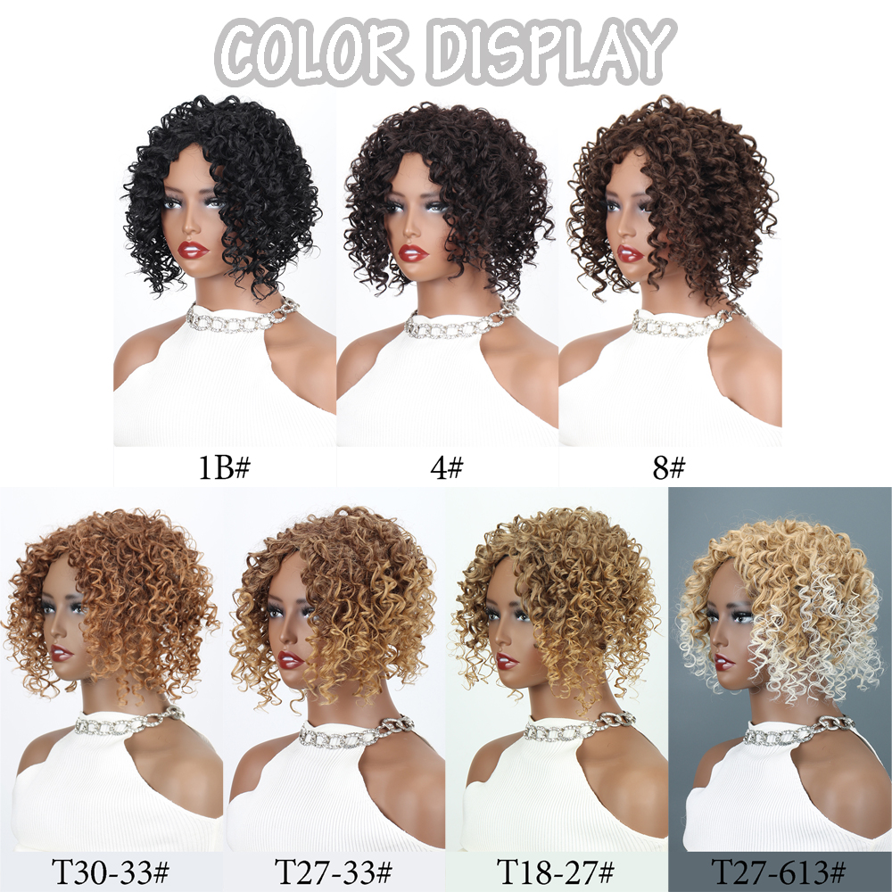 Synthetic Short Afro Kinky Curly Hair Toppers Hair Pieces Wigs for Black Women With Thinning Hair Topper Increase Hair Volume