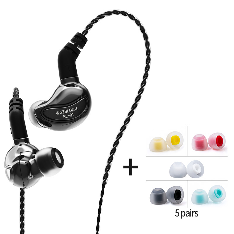 AK BLON BL-01 BL01 10mm Biological Fiber Diaphragm In Ear Earphone bl01 bl03 Sport Earphone BL03 BL05 BL05S blon max bl-max iems: Gun no mic tips