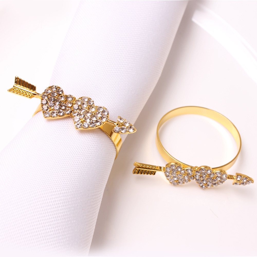 Kwiat róży obrączka na serwetki walentynki zielony liść kształt klamra robić serwetki składana tkanina pierścień stół weselny dekoracji