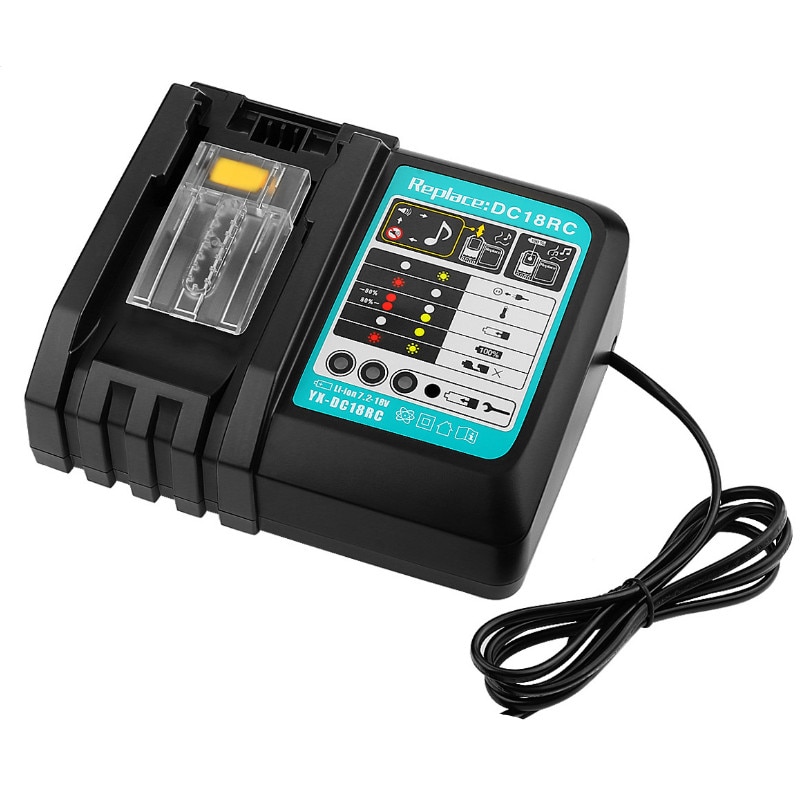 Batterioplader til makita 14.4v 18v batteri  bl1830 bl1430 dc18rc dc18ra eu stik 3a 1a oplader kan vælge