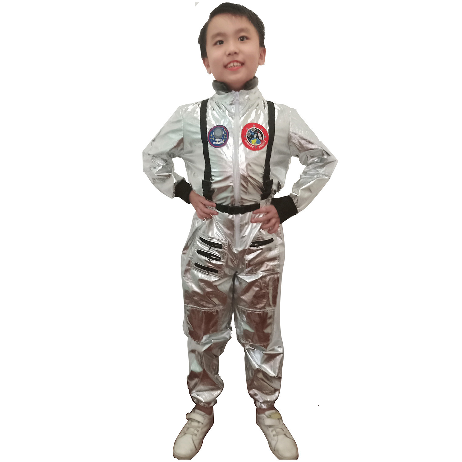 Astronaut Kostuum Volwassen Kinderen Zilveren Ruimteman Kostuum Plus Size Dames Ruimtepak