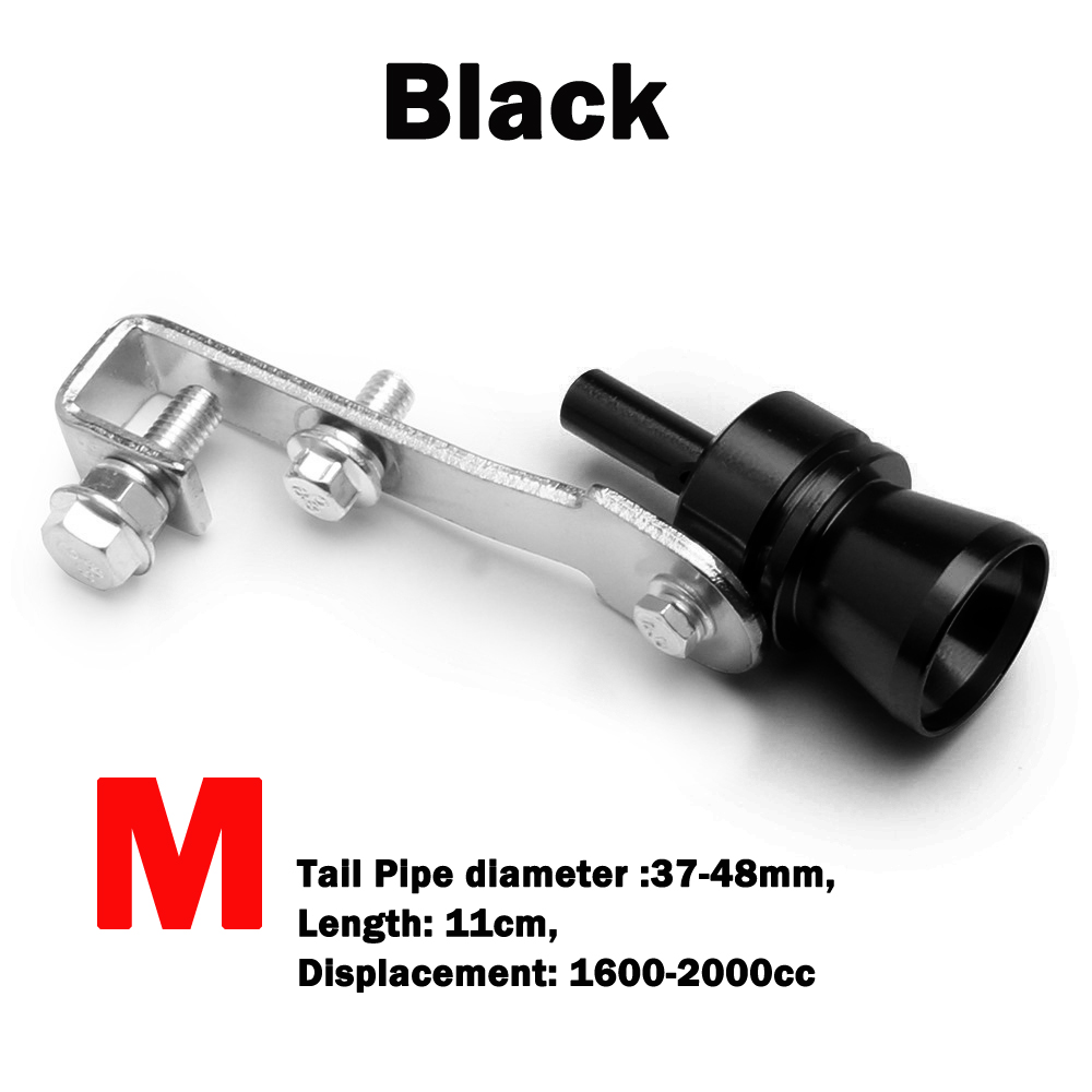 1 stk. turbofløjte universal turboudstødningsfløjte, lydforstærker passer til de fleste biler, sedaner og lastbiler: Sølv