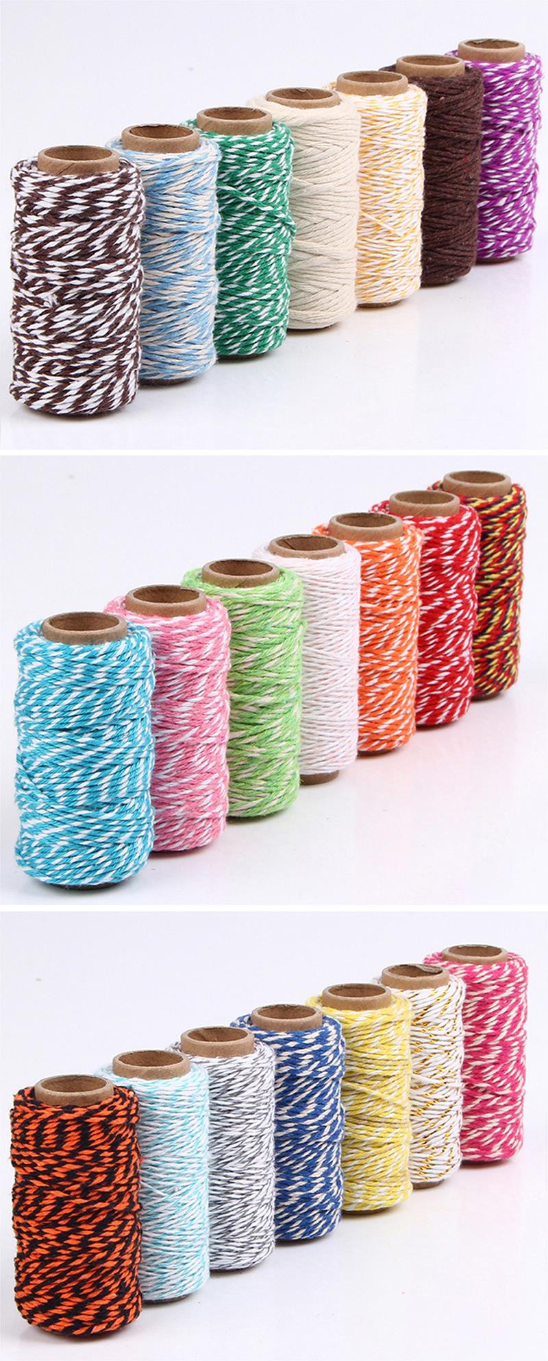 Sznurek bawełniany sznurek piekarski kolorowe sznurki bawełniane sznurek makrama sznurek sznurkowy DIY tekstylia domowe pakowanie prezentów dekoracje ślubne 2mm 100M