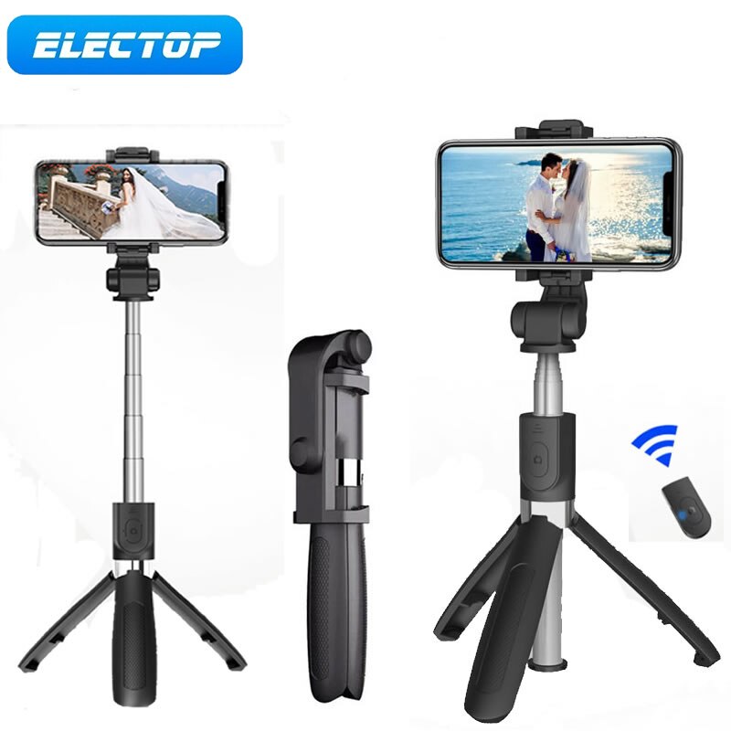 Electop Bluetooth Selfie Stick Met Statief Plastic Lichtmetalen Self Stick Selfiestick Telefoon Selfie-Stick Voor Iphone Samsung Huawei