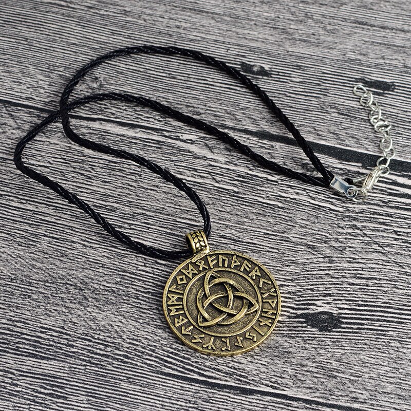 Viking Ketting Cirkel trinity symbool van macht hanger ketting Viking norse rune ketting sieraden Cadeau voor mannen