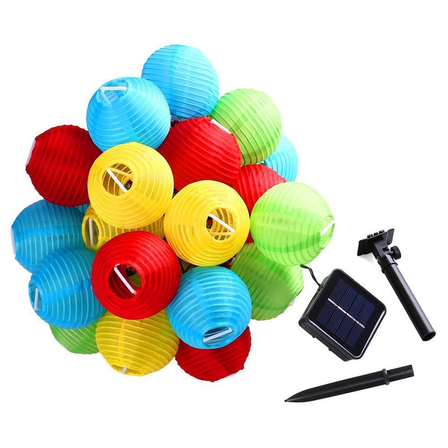 Thrisdar-Bola de globo LED, guirnalda de luces alimentada por energía Solar para exteriores, Navidad, vacaciones, jardín, guirnalda de luz Solar, 10/20/30 LED