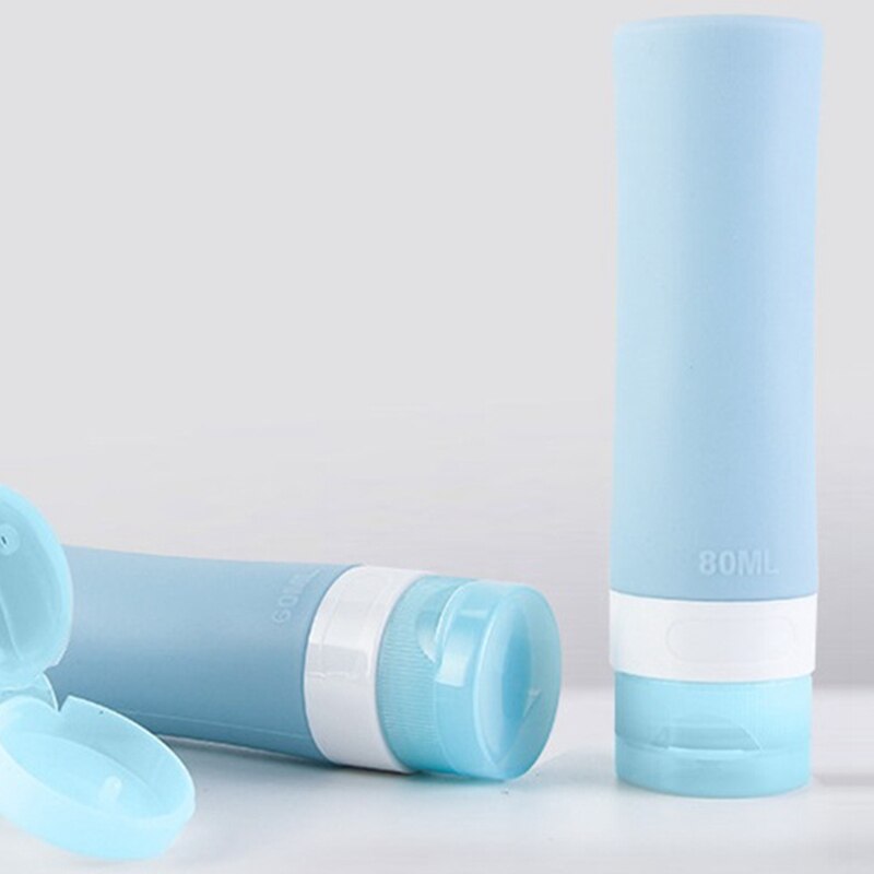 Silikonowe przenośne kobiety mężczyźni pakowanie na podróż butelka na balsam szampon wanna pojemnik na kosmetyki torba