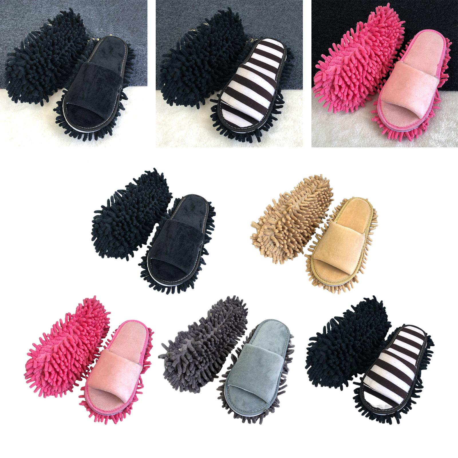 Chenille Mop Slippers, Practical Unisex Cleaning Tool for Floor Polishing Moping