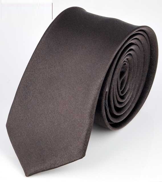 Corbata roja estrecha informal para hombre, corbata negra delgada para hombre, accesorios sencillos para , corbatas formales de C005, 5cm: c33 Brown