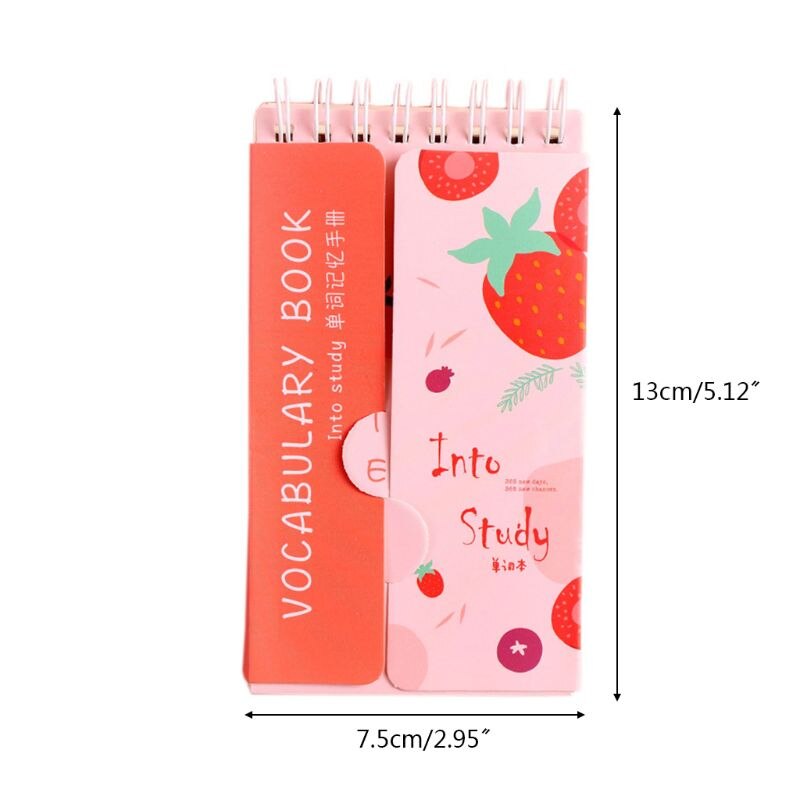 Kawaii Fruit Notebook Foreign Language Vocabulary English Words Reciting Planner Notepad School Writing Stationery