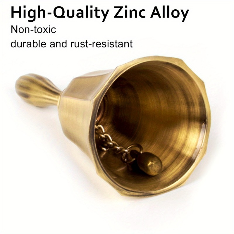 1pc mão chamada sino ouro prata multi-purpose sinos para artesanato decoração de casamento alarme escola igreja sala de aula sino vintage