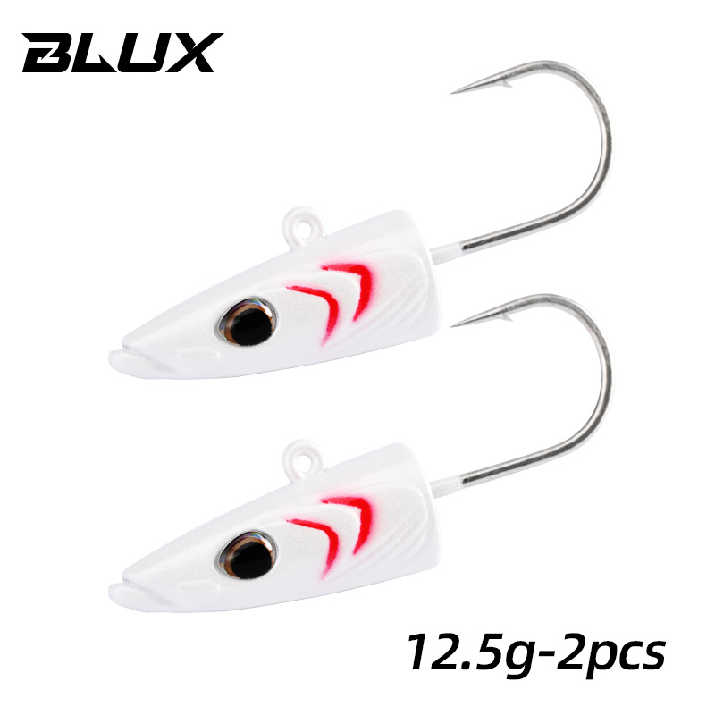 BLUX Happy Sandeel 11cm 17g suave Anguila viva señuelo de pesca paleta cola Jig cabeza gancho vinílicos vibración cebo Artificial equipo de agua salada