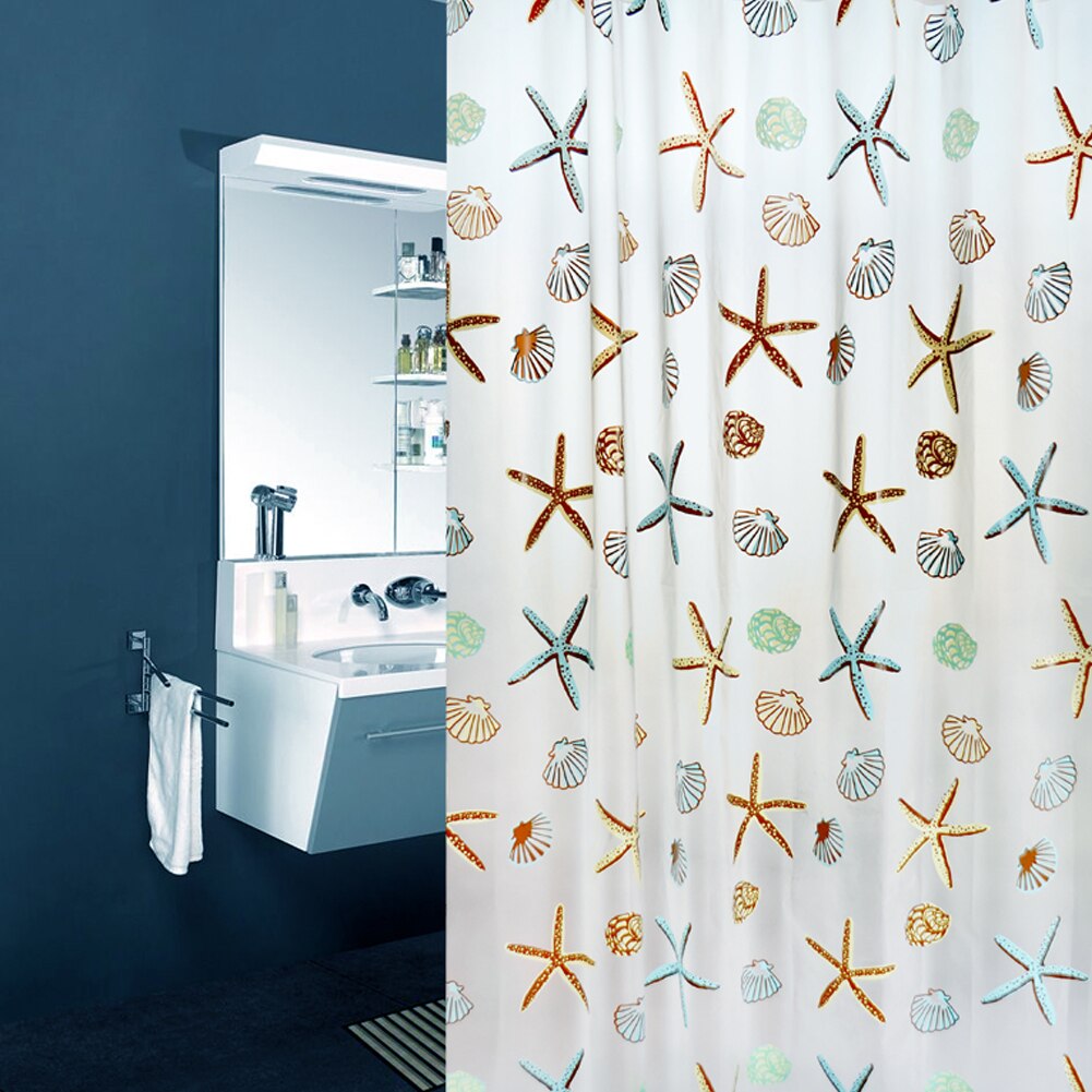 6 Stijlen Waterdichte Badkamer Gordijn Douchegordijn Polyester Fabric.180x200cm: Starfish