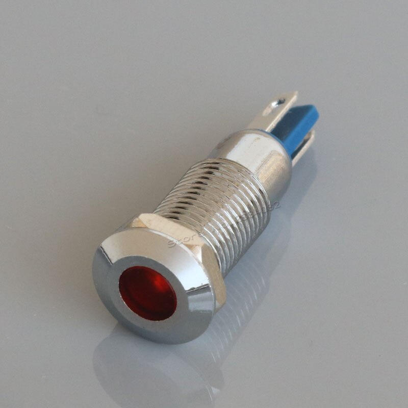 8mm indicator light LED signal lamp metal 12V 24V 220V red yellow green white 2 pin colorful S8-D light