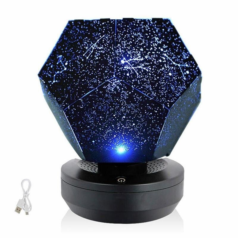 Starry night projection lamp rotating starlight projector fantasy romanceBedroom atmosphere projected starlight: blue Charging