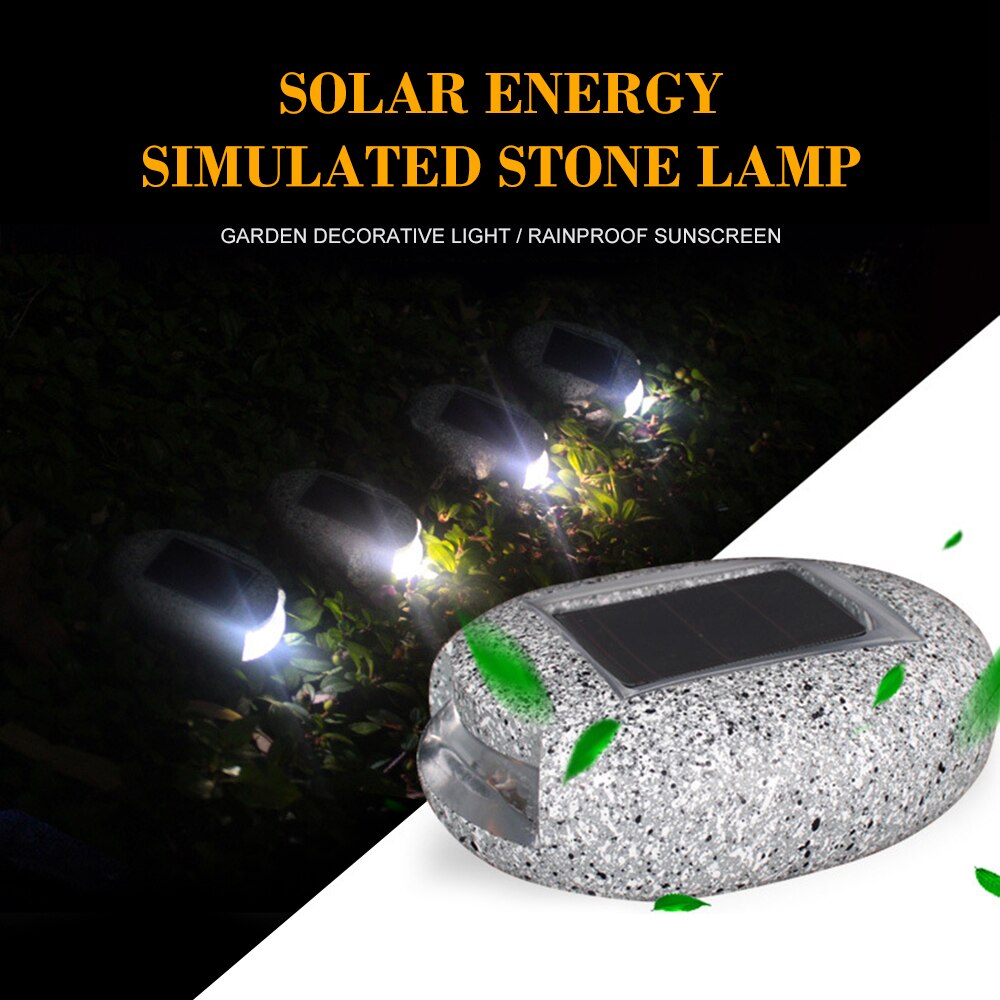 Solar Light Outdoor Garden LED Buried Waterproof Resin Solar Imitation Stone Grass Light Yard Lights Dc Exterior Wall Light