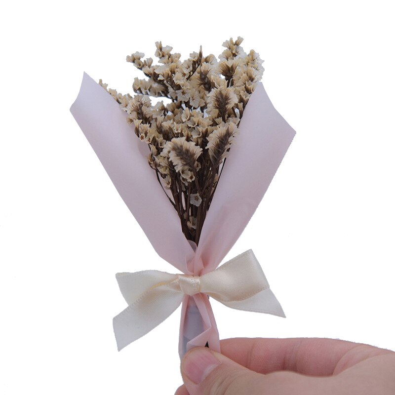 Tørr blomst mini bukett kunstig krystallgress til valentinsdag juledekor gjør jenter fotografering rekvisitt koreansk: B -4