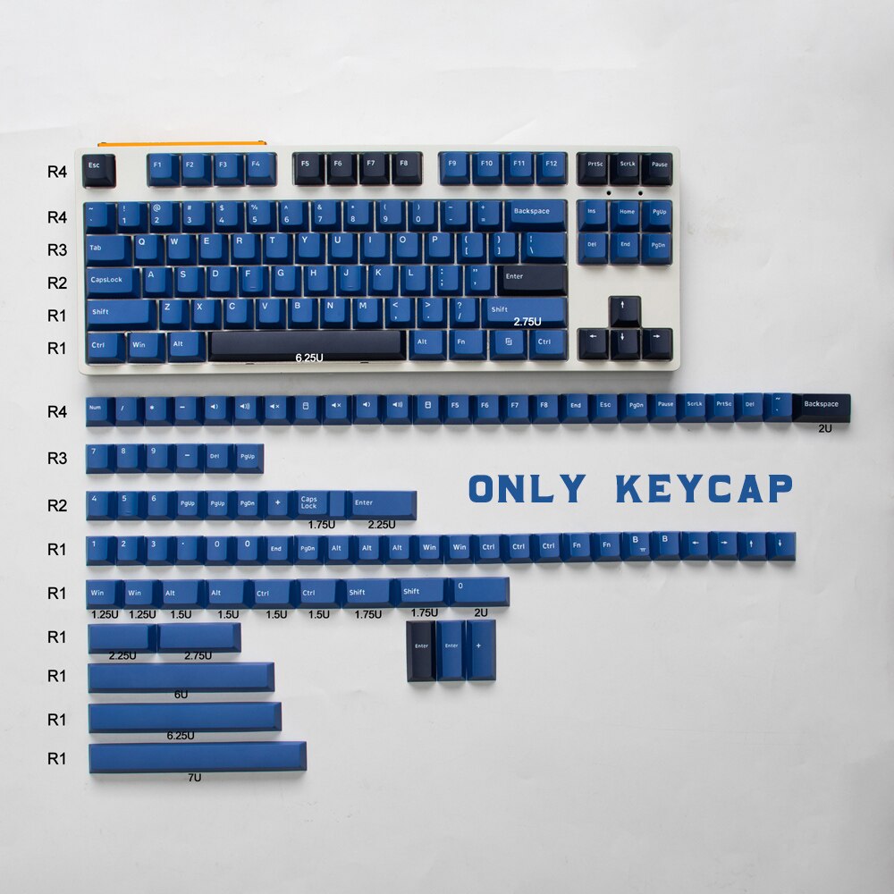 139 Keys PBT Keycap Copy GMK WOB/BOW Cherry Profile Double Shot Keycaps For GMMK iKBC Mechanical Gaming Keyboard: 168 Striker