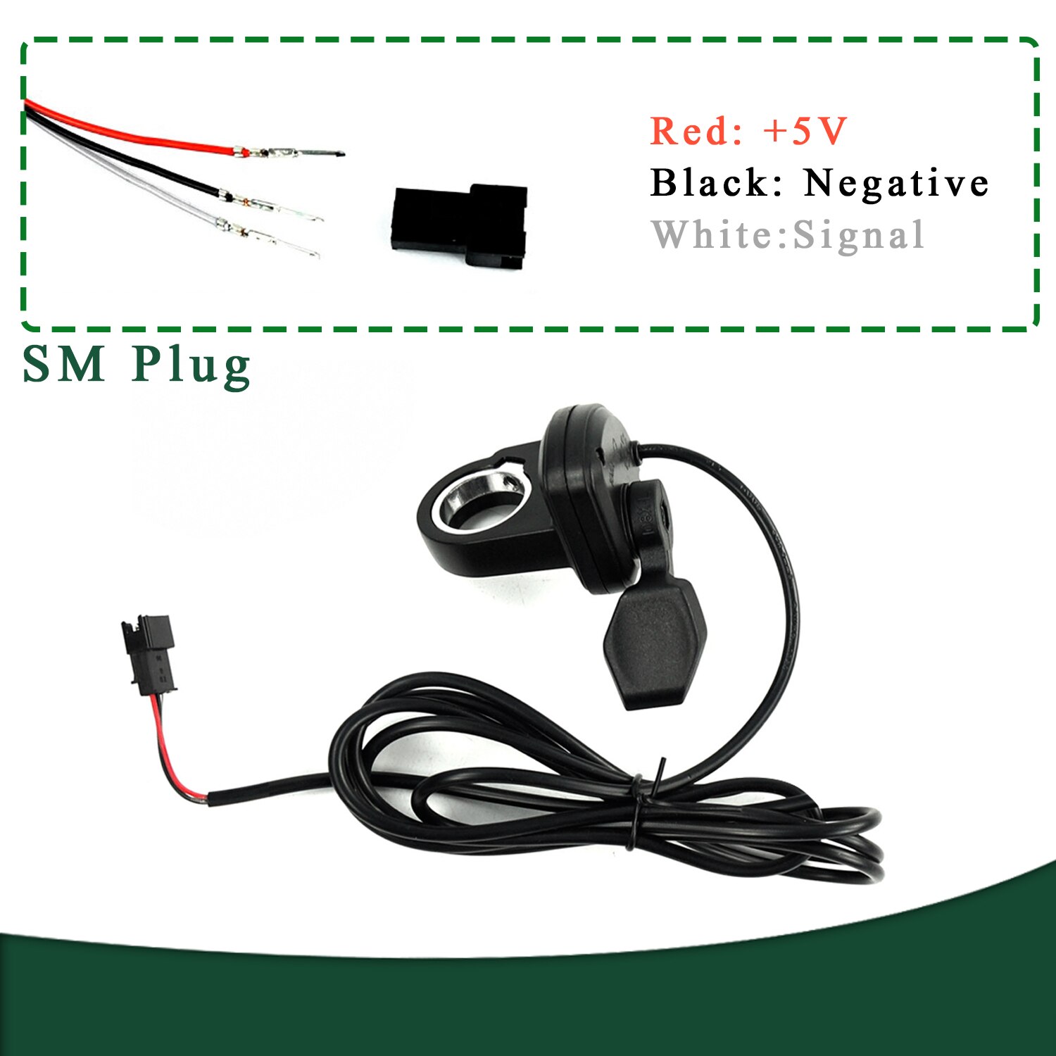 Wuxing-Acelerador de dedo para bicicleta eléctrica, acelerador de plástico de 24V, 36V, 48V, 60V, 72V, 108X