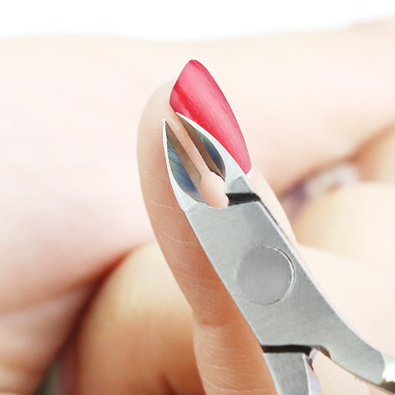 Regnbue farve negle neglebånd klippere fingernegl neglesaks rustfrit stål negle død hud fjerner manicure værktøj