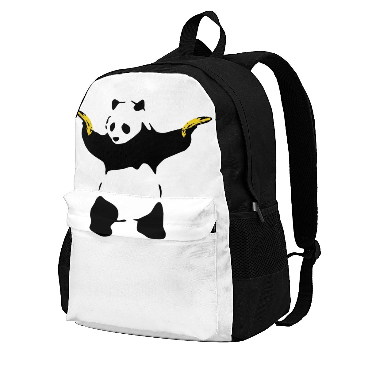 Rucksäcke mit wütendem panda-motiv, pandamonium university-rucksack für teenager, schöne polyestertaschen: 3