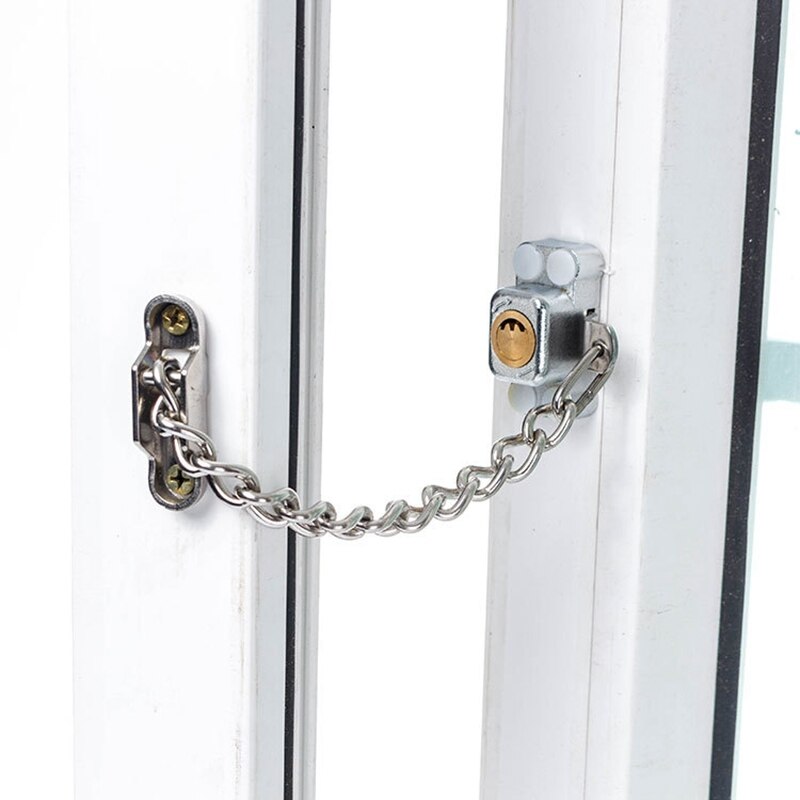 Window Security Chain Lock Door Restrictor Child Safety Stainless Anti-Theft Locks For Home Sliding Door Furniture Hardware