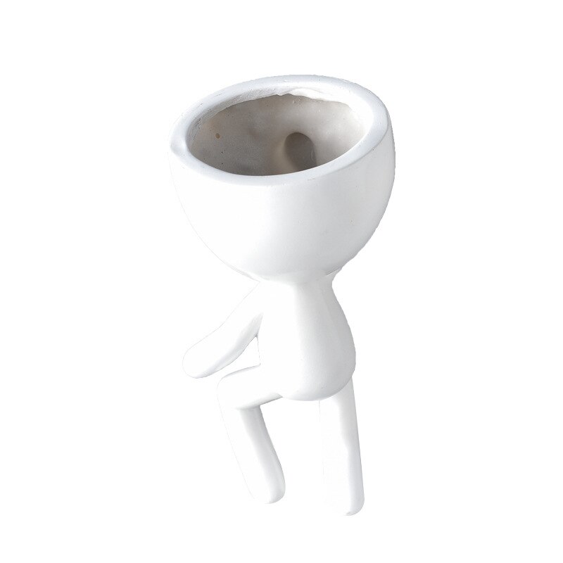Boom Man Bloempot Plantenbakken Voor Planten Nordic Plant Pot Muur Moderne Pot Plant Muur Potten Muur Bloempot Leuke wit Planter