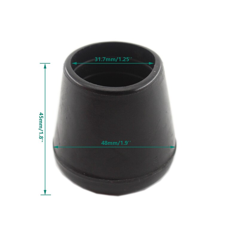 Rubber feet,Chair leg caps,Round Chair Leg Tips Caps,Anti-Slip Black Rubber Table Feet Covers Chair Leg,SoftTouch Rubber Leg Tip: Black 31.7mm(16Pcs)