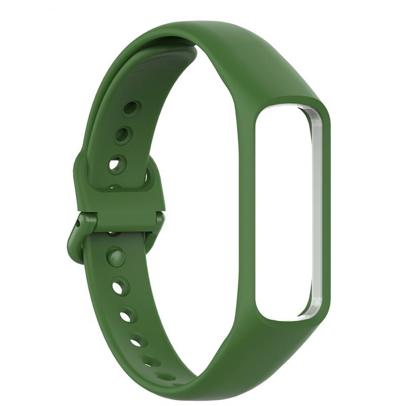 Cinturino di Vigilanza del Silicone Della Fascia di Polso per Samsung Galaxy Fit-e R375 Smart Watch Band Per La Misura E Inseguitore di Fitness wristband Accessori: Dark green