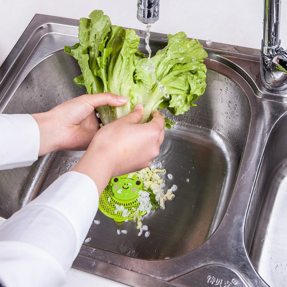 Keukengootsteen zeef afvoerfilter cartoon anti-verstopping riool afvoer slakkenstop groenteschillen kattenbakvulling badkamer haarstopper