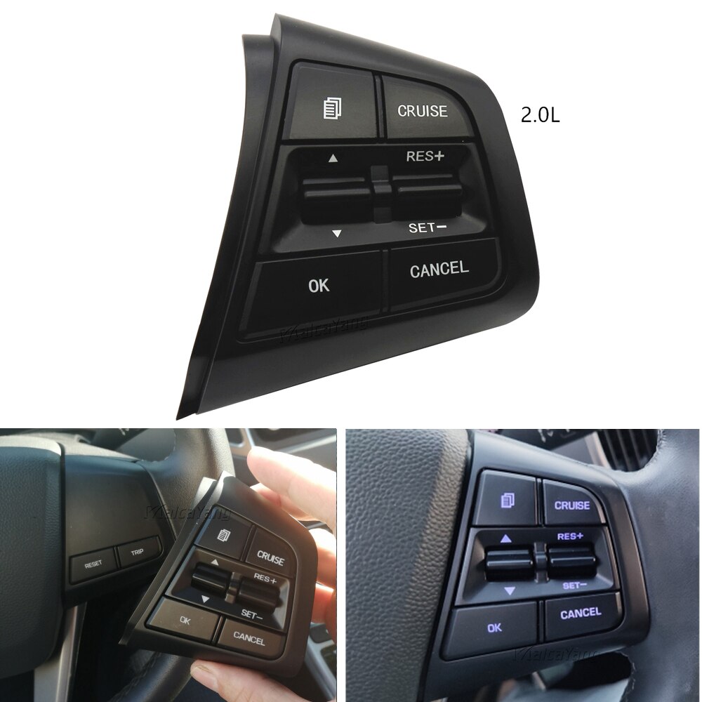 ! ! Boutons de commande de vitesse, boutons de commande de volant de voiture avec câbles, pour Hyundai ix25 1.6/creta 2.0