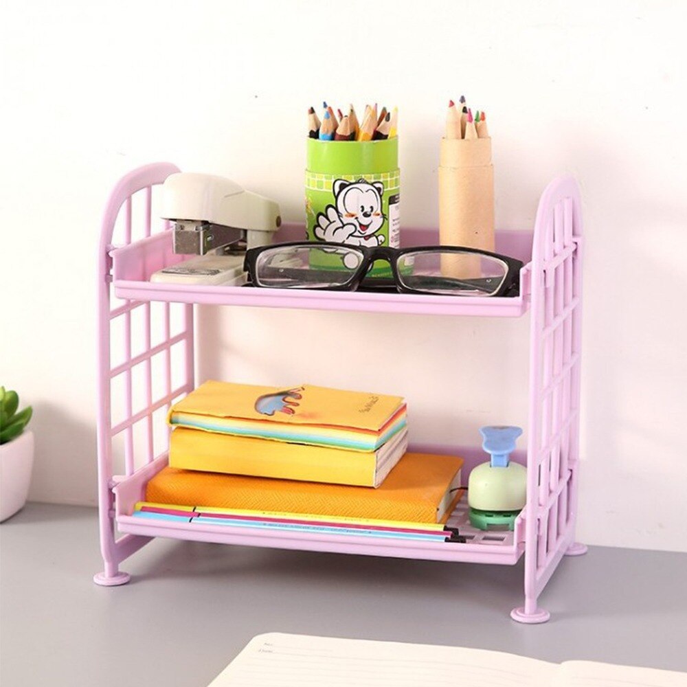 2 Layers Kitchen Bathroom Plastic Square Storage Organizer Shelf Rack Kitchen Shelf Organiser Storage