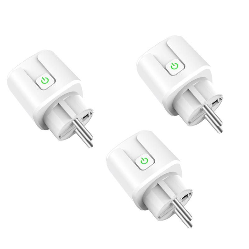 Smart Life WiFi EU Smart Plug 16A 100-240V Adapter Wireless Remote Voice Control Power Monitor Timer Socket For Google Home Alex: 3pcs
