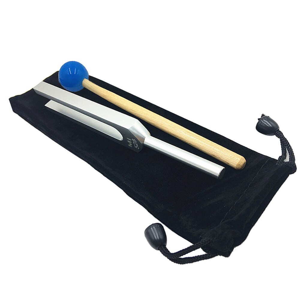 Aluminum Alloy 528Hz Tuning Fork w/ Mallet for Meditation Prayer Yoga Silver