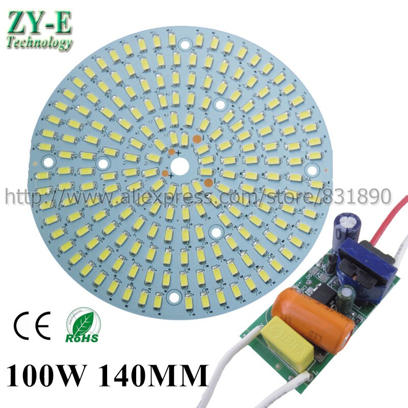 2 set AC 220 v LED PCB 140mm 100 w Met SMD5730 Aluminium plaat Met Binnen Driver LED bay licht plafondlamp LED Lamp