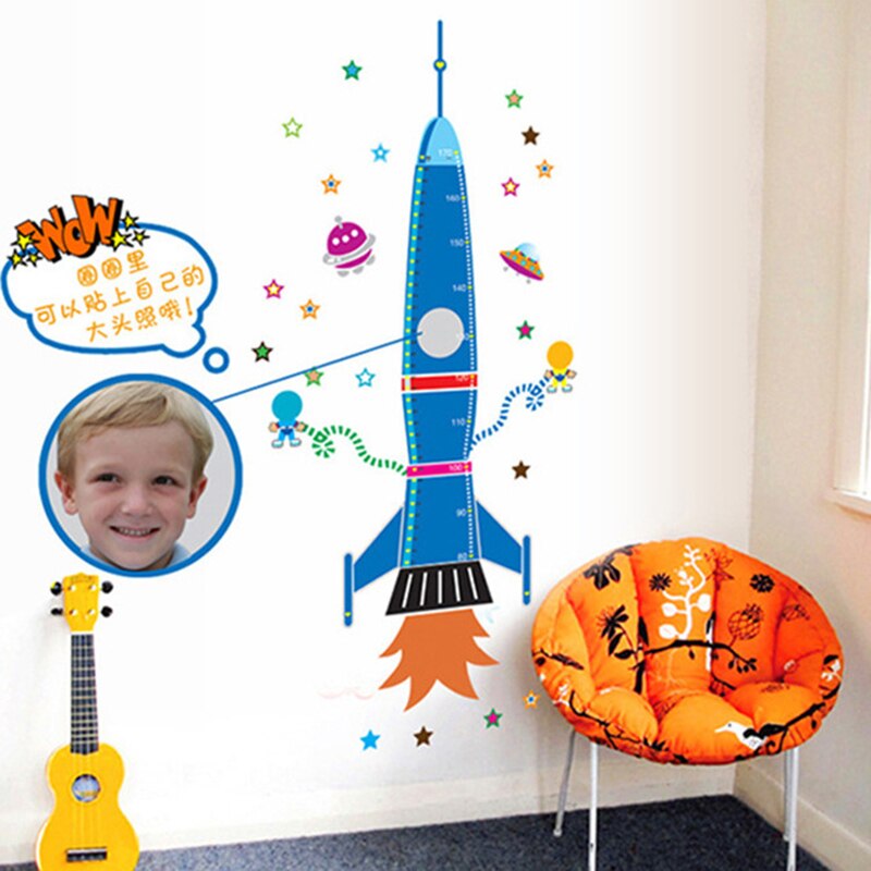 Zs-sticker, raket, muurstickers, kinderkamerdecoratie, ruimteraket, vinyl, kinderkamersticker, babykamerdecoratie