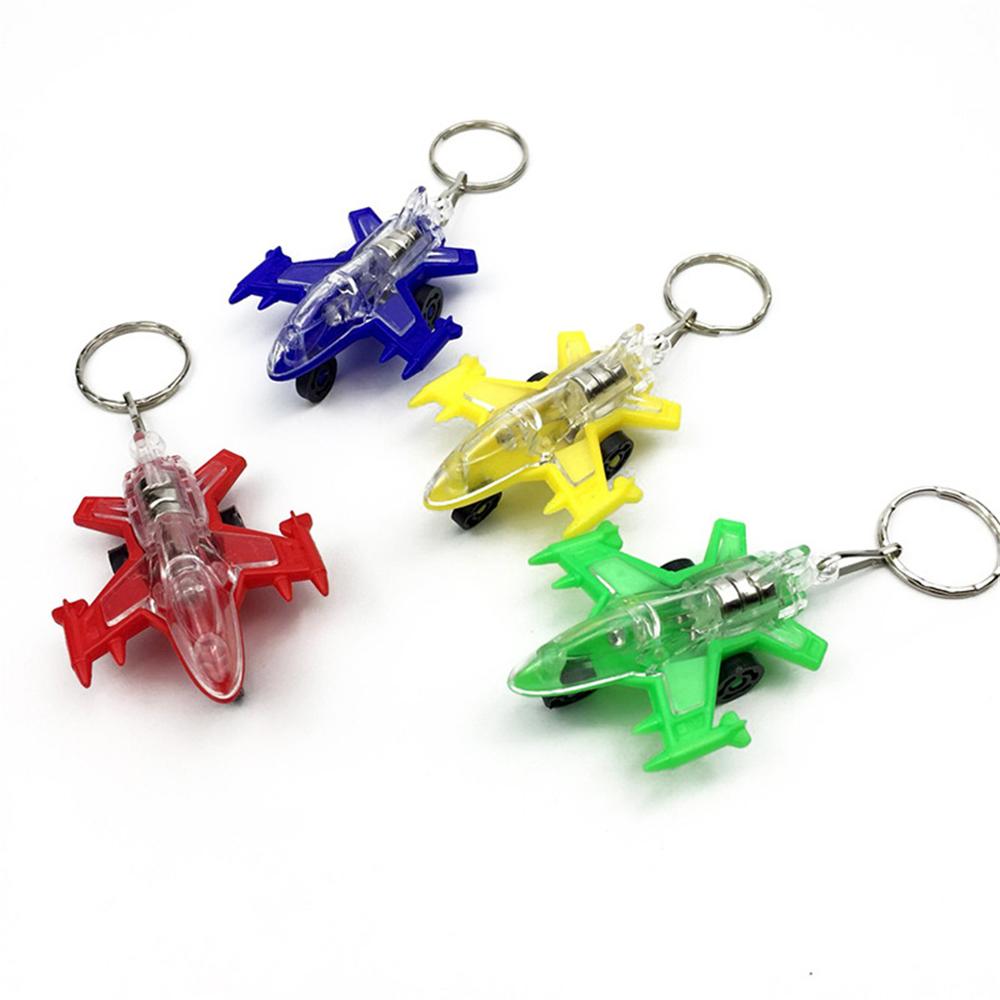 Mini Plane LED Light-Up Toys Keychain Party Favors Kids Toy Gadgets Bag Pendant