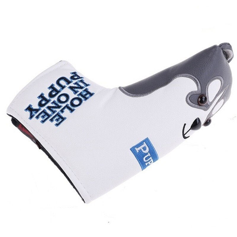 Golf Driver Head Cover Universal Cartoon Animal Fairway Woods PU Leather Golf Putter Headcovers Soft Golf Cover: White