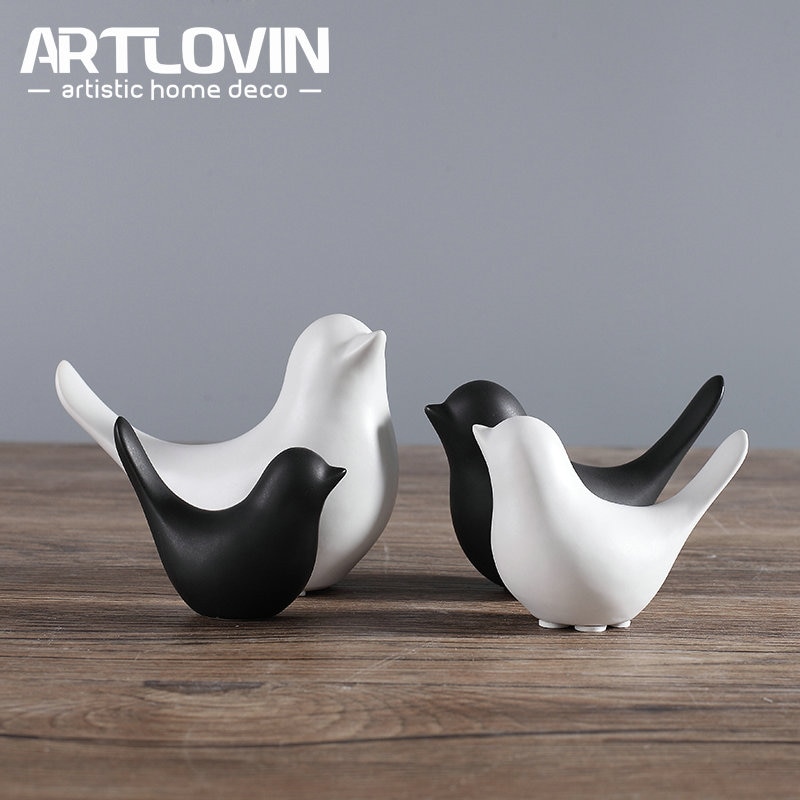 nordisch Kreative Weiß Keramik Vogel Figuren Heimat Dekoration Zubehör Party Handwerk für Wohnzimmer verwöhnen Hochzeit Ornamente