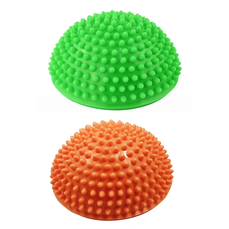 2 uds media pelota para Yoga aparato físico Fitness pelota de equilibrio de ejercicio Punto de masaje pasos equilibrio Pods gimnasio, Yoga, Pilates: Default Title