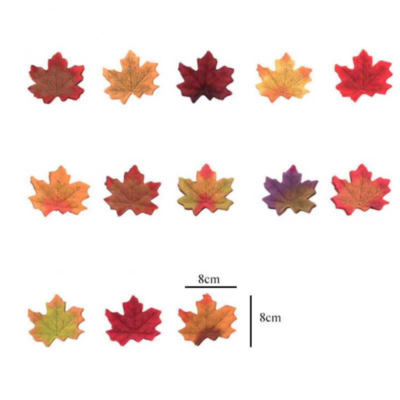 50 ~ 1000 Stuks Kunstmatige Simulatie Maple Leaf Thuis Decoratie Bruiloft Foto Rekwisieten Simulatie Maple Leaf Kleur Willekeurige Verpakking