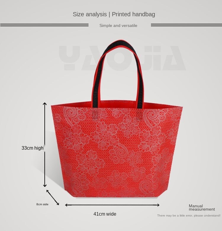 shopping mall clothing handbag printing lace non-woven handbag multifunctional shopping bag packaging bag 10 pieces